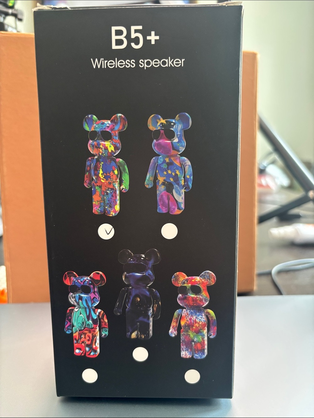 B5+ Multi-Color Wireless Speaker - Colorful Paint-Splatter Design - Picture 3 of 6